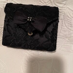 La Regale Black Lace Evening Clutch